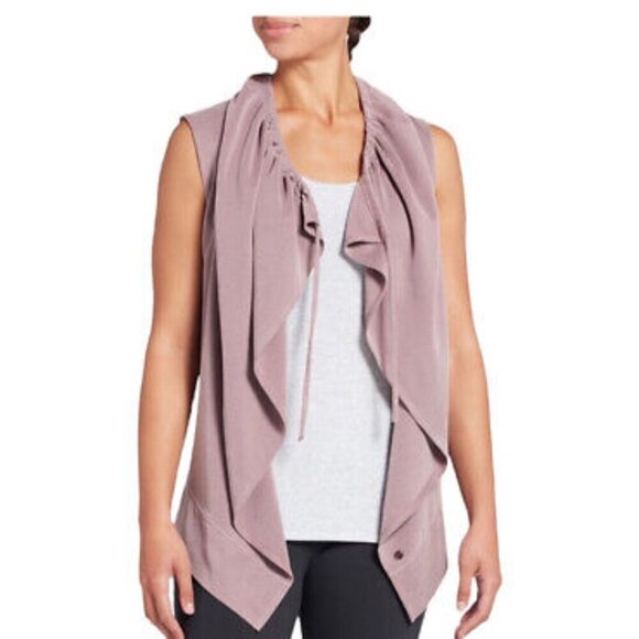 CALIA by Carrie Underwood Journey Open Front Vest Active Athleisure Purple Small - Picture 1 of 11